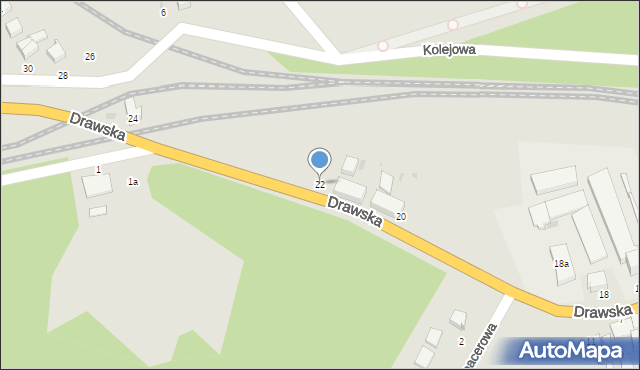 Złocieniec, Drawska, 22, mapa Złocieniec