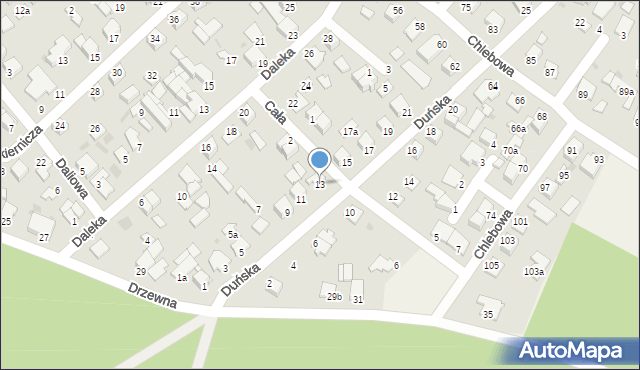 Białe Błota, Duńska, 13, mapa Białe Błota