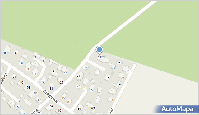 Białe Błota, Duńska, 28, mapa Białe Błota