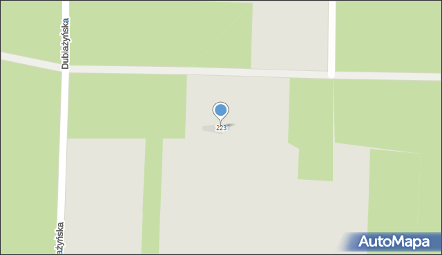 Bielsk Podlaski, Dubiażyńska, 223, mapa Bielsk Podlaski