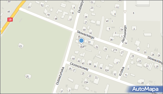 Bielsk Podlaski, Dubiażyńska, 31A, mapa Bielsk Podlaski