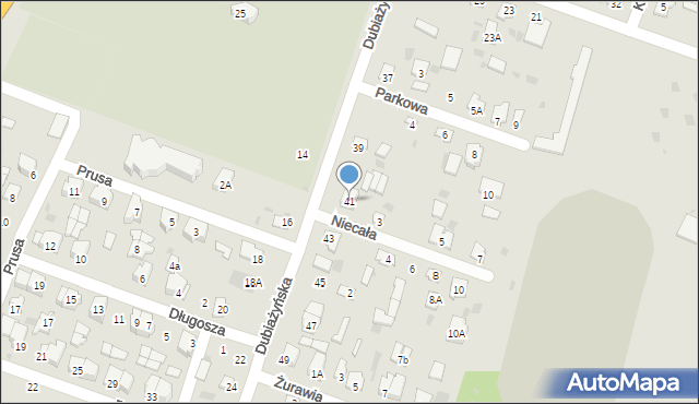 Bielsk Podlaski, Dubiażyńska, 41, mapa Bielsk Podlaski