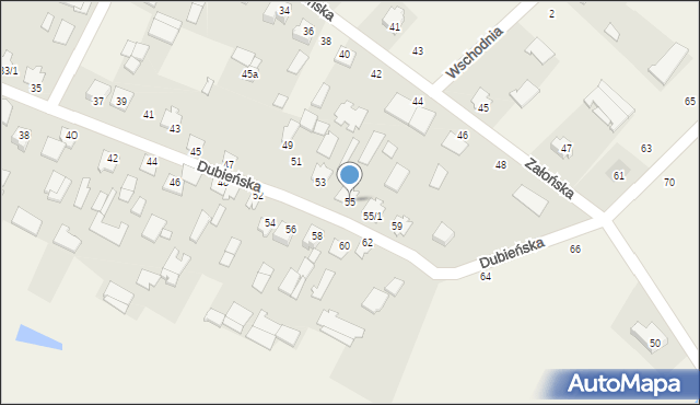 Boćki, Dubieńska, 55, mapa Boćki