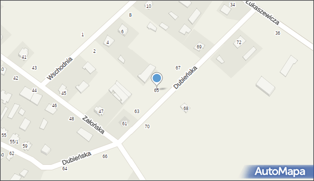 Boćki, Dubieńska, 65, mapa Boćki