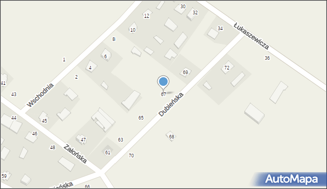 Boćki, Dubieńska, 67, mapa Boćki