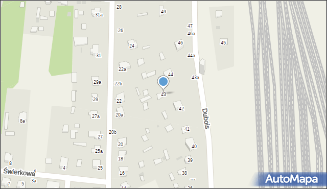 Czeremcha, Dubois, 43, mapa Czeremcha