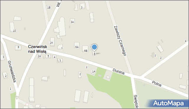 Czerwińsk nad Wisłą, Dunina Piotra, 6, mapa Czerwińsk nad Wisłą