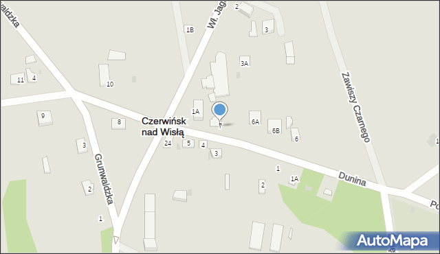 Czerwińsk nad Wisłą, Dunina Piotra, 7, mapa Czerwińsk nad Wisłą