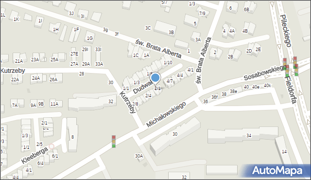 Częstochowa, Dudwała Hieronima, por., 2/2, mapa Częstochowy