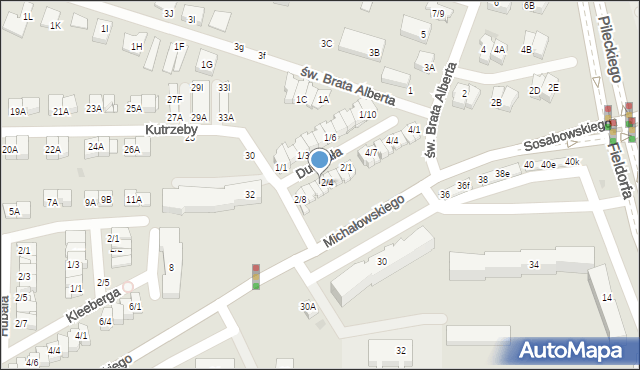 Częstochowa, Dudwała Hieronima, por., 2/5, mapa Częstochowy