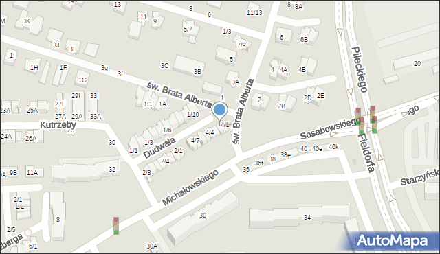 Częstochowa, Dudwała Hieronima, por., 4/2, mapa Częstochowy