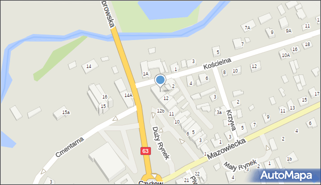 Czyżew, Duży Rynek, 13, mapa Czyżew