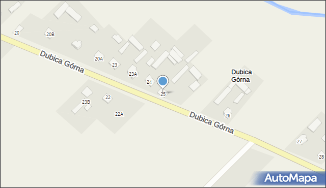 Dubica Górna, Dubica Górna, 25, mapa Dubica Górna