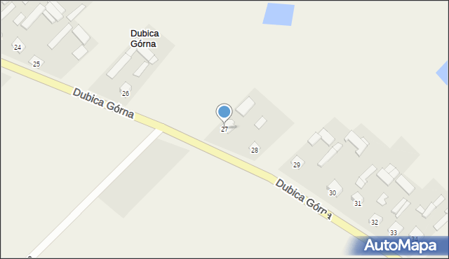 Dubica Górna, Dubica Górna, 27, mapa Dubica Górna