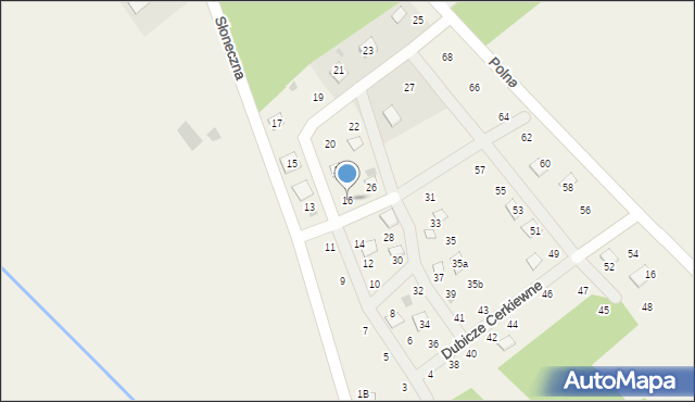 Dubicze Cerkiewne, Dubicze Cerkiewne, 16, mapa Dubicze Cerkiewne