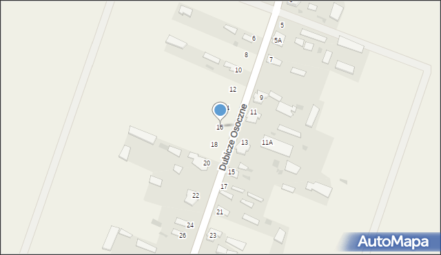 Dubicze Osoczne, Dubicze Osoczne, 16, mapa Dubicze Osoczne