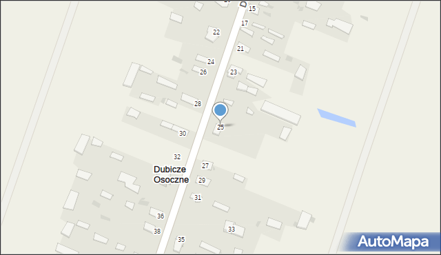 Dubicze Osoczne, Dubicze Osoczne, 25, mapa Dubicze Osoczne
