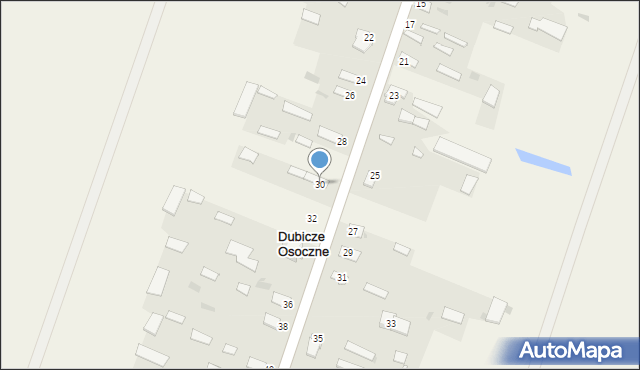 Dubicze Osoczne, Dubicze Osoczne, 30, mapa Dubicze Osoczne