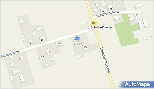 Dubidze-Kolonia, Dubidze-Kolonia, 40b, mapa Dubidze-Kolonia