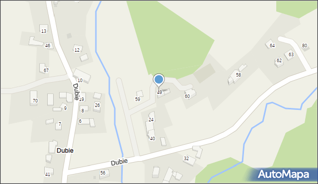Dubie, Dubie, 49, mapa Dubie