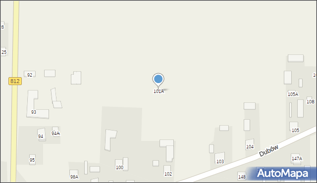 Dubów, Dubów, 101A, mapa Dubów