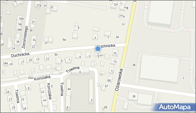 Duchnice, Duchnicka, 1, mapa Duchnice