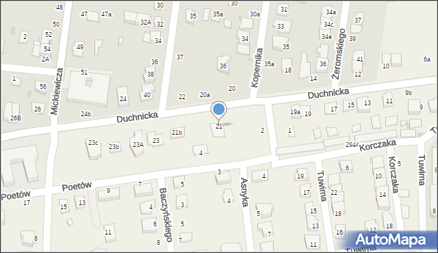 Duchnice, Duchnicka, 21, mapa Duchnice