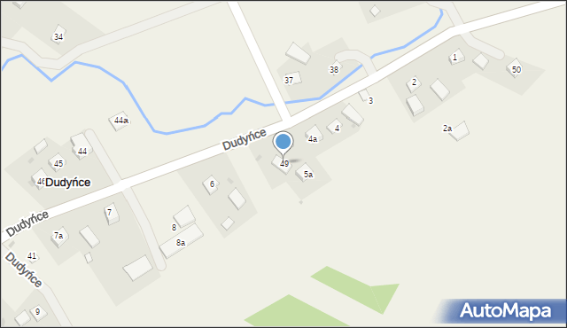 Dudyńce, Dudyńce, 49, mapa Dudyńce