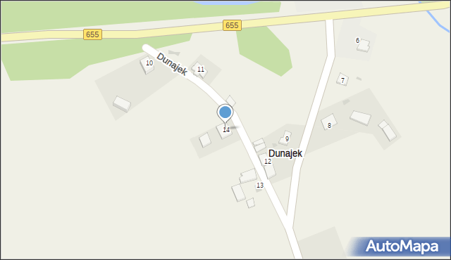 Dunajek, Dunajek, 14, mapa Dunajek