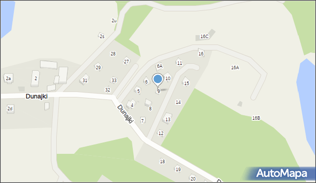 Dunajki, Dunajki, 9, mapa Dunajki