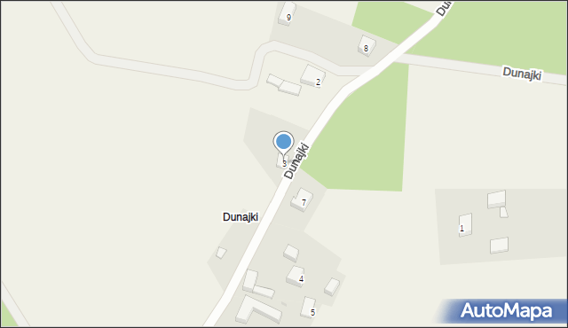 Dunajki, Dunajki, 3, mapa Dunajki
