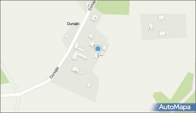 Dunajki, Dunajki, 5, mapa Dunajki