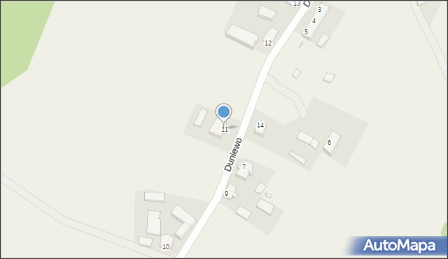 Duniewo, Duniewo, 11, mapa Duniewo
