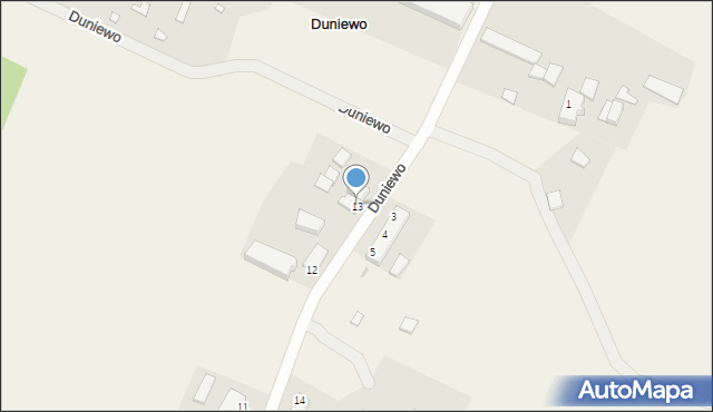 Duniewo, Duniewo, 13, mapa Duniewo