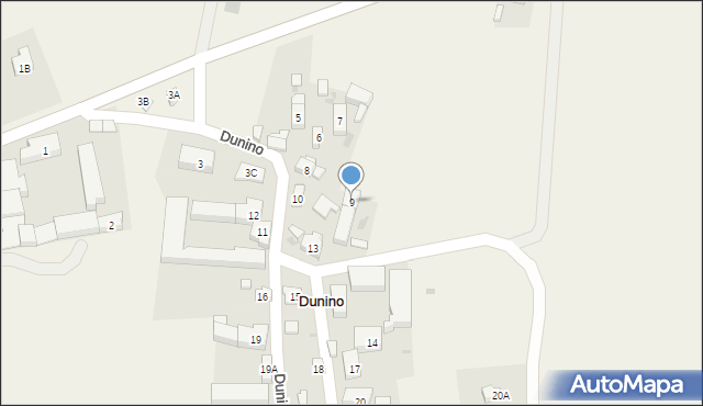 Dunino, Dunino, 9, mapa Dunino