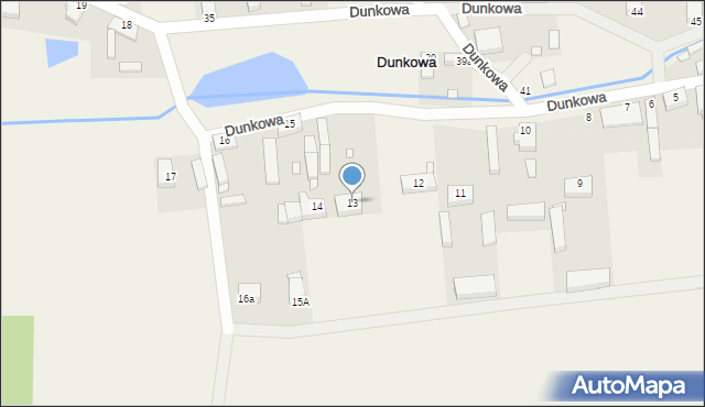 Dunkowa, Dunkowa, 13, mapa Dunkowa