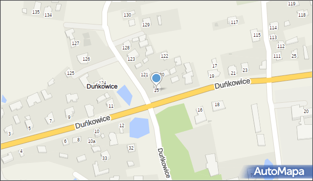 Duńkowice, Duńkowice, 15, mapa Duńkowice