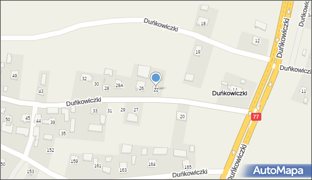 Duńkowiczki, Duńkowiczki, 22, mapa Duńkowiczki