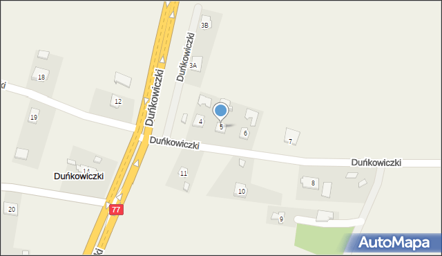 Duńkowiczki, Duńkowiczki, 5, mapa Duńkowiczki