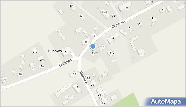 Dunowo, Dunowo, 13, mapa Dunowo