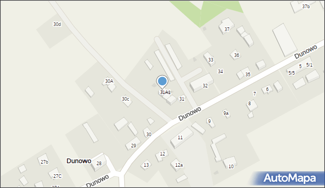 Dunowo, Dunowo, 31a, mapa Dunowo