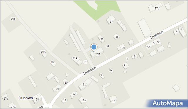 Dunowo, Dunowo, 32/2, mapa Dunowo