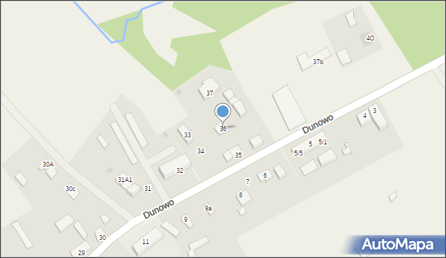Dunowo, Dunowo, 36, mapa Dunowo
