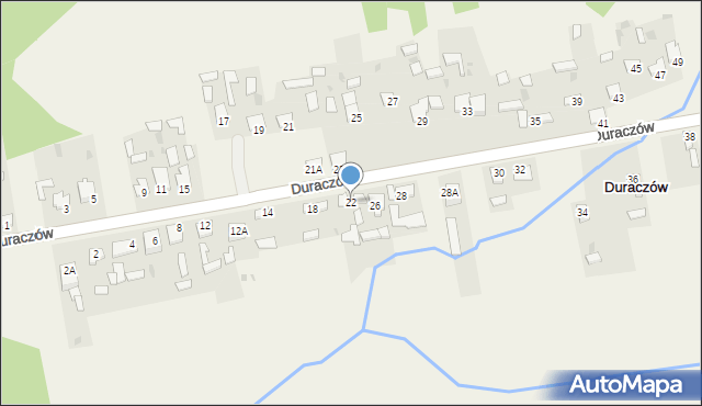 Duraczów, Duraczów, 22, mapa Duraczów