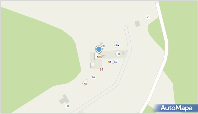 Durąg, Durąg, 68A, mapa Durąg