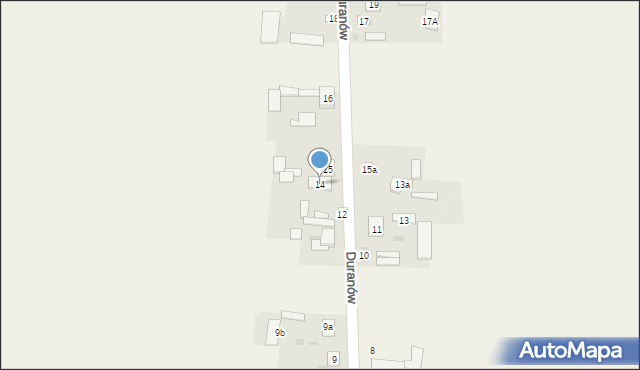 Duranów, Duranów, 14, mapa Duranów