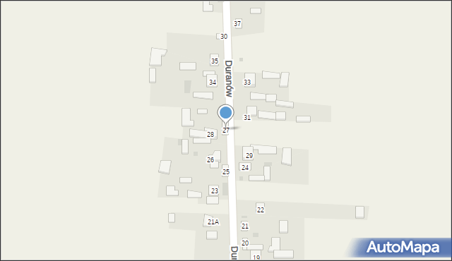 Duranów, Duranów, 27, mapa Duranów