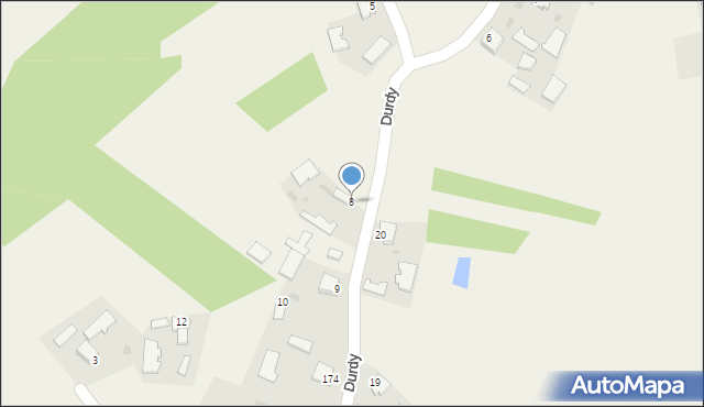 Durdy, Durdy, 8, mapa Durdy