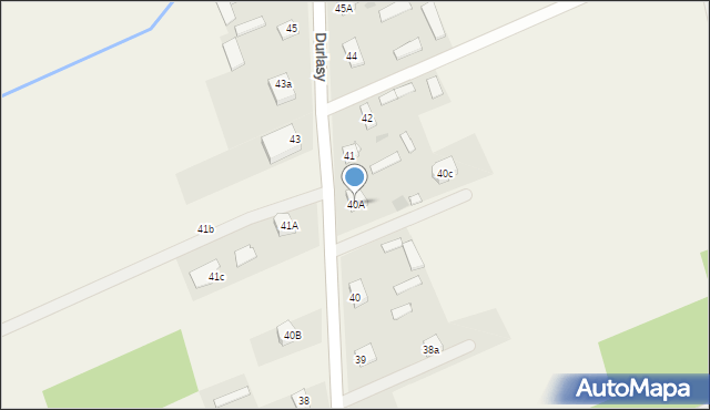 Durlasy, Durlasy, 40A, mapa Durlasy