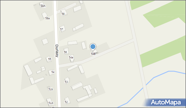 Durlasy, Durlasy, 54B, mapa Durlasy
